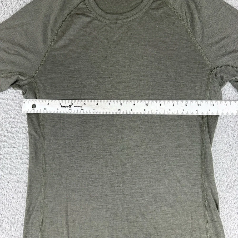Icebreaker Shirt Mens M Green Bodyfit 200 Merino Wool Fitted Base Layer READ
